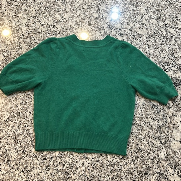 Anthropologie Maeve “Beth” green 100% cashmere button-up cardigan sweater -small - Picture 7 of 8